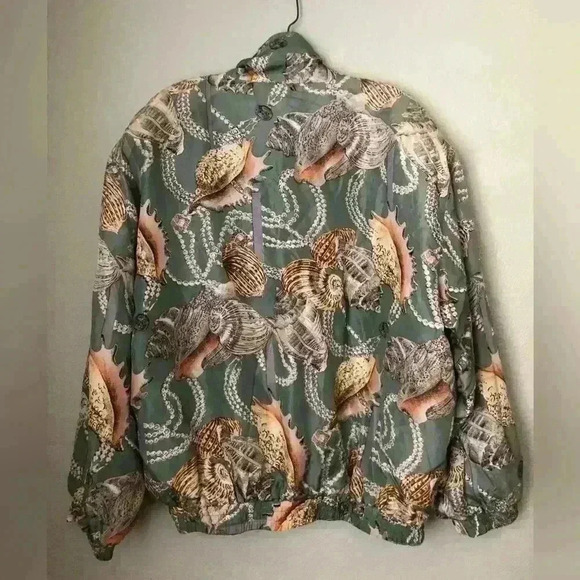 Vtg Fuda Sport International Nautical Green Silk Sweat Suit XL - Picture 3 of 14